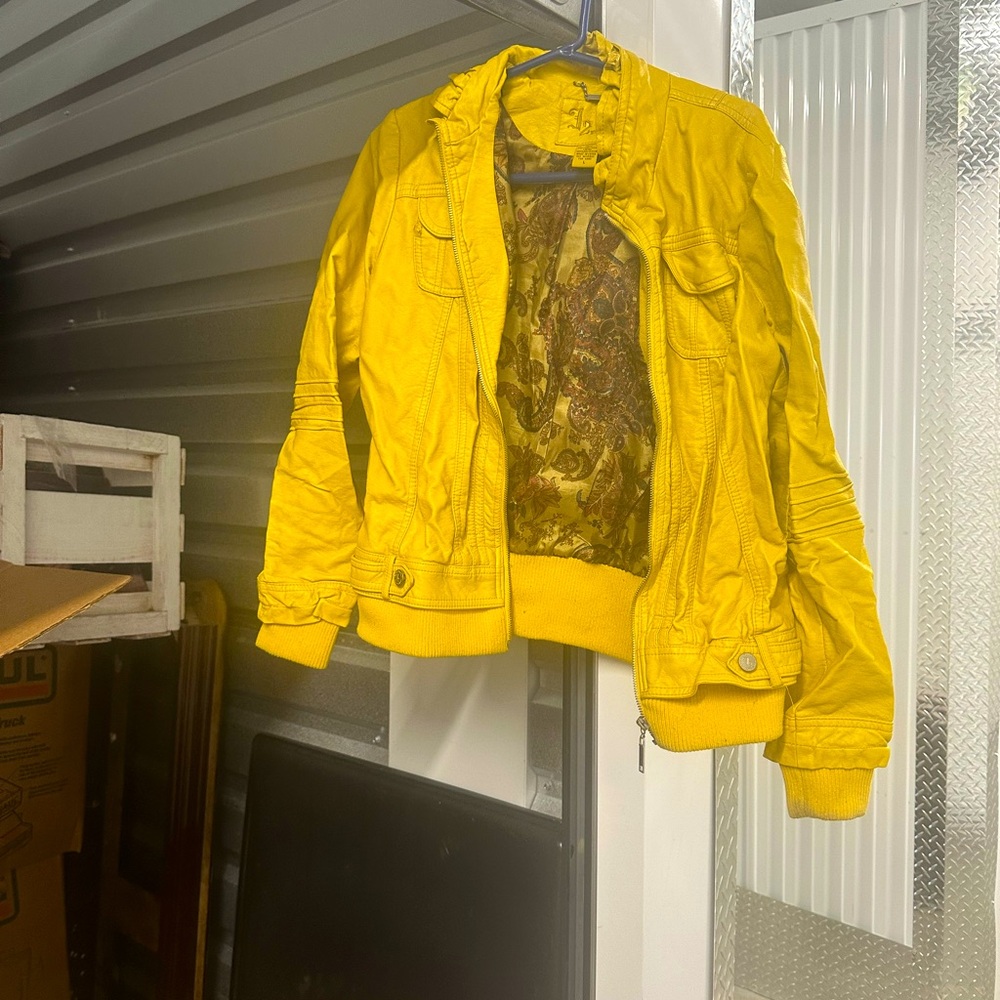 Women’s Yellow Leather Jacket